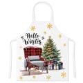 Weihnachten wasserdichte Kuechenschuerze mit Weihnachtsbaum und Sessel fuer Kochen Backen. - Stil I
