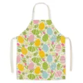 Easter printed kitchen apron, linen style home cooking anti-fouling bib for daily housework. - Easter-1