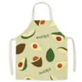 Niedliche Avocado Leinen Schürze für Küche, Kochen, Backen, verstellbarer Nackengurt Design. - Kinder Einheitsgröße / Avocado