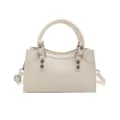 Vintage solid color women handbag elegant PU leather shoulder crossbody bag summer daily - White
