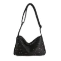 2026 nieuwe trendy kleine vierkante tas voor dames, casual schoudertas en crossbody tas. - Zwart