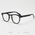 Vintage TR90 optical glasses frame for men and women retro black clear lens spectacles - Glossy Black C1