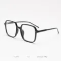 Black square optical glasses frame for men and women stylish clear lens eyewear T7269 - Glossy Black C1