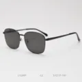 Vintage metal square sunglasses for men and women, stylish UV400 sun protection eyewear. - Matte Gunmetal Gray C2