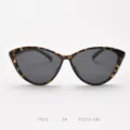 Vintage cat eye sunglasses for women large frame polarized shades fashionable eyewear detail - Tortoise Full Grey C4
