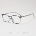 Classic transparent grey TR90 optical glasses frame, vintage square style for daily wear. - Transparent Light Grey C3