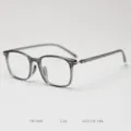 Korean style TR90 light retro myopia glasses frame unisex student clear flat lens optical - Transparent Dark Grey C20