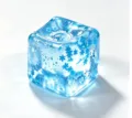 Transparentes blaues Eiswürfel-Squishy-Spielzeug mit Schneeflocken zur Stressbewältigung - 4.50cm / Schneeflocken-Eiswürfel / 104g Packung / Blau