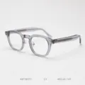 Close-up of grey transparent acetate optical glasses frame vintage retro style detail view - Transparent Grey C3
