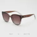 Oversized TR90 sunglasses for women with gradient lenses and stylish thick frames for travel. - Gradient Amber C2
