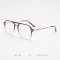 Monture de lunettes optique double pont retro, style aviateur vintage unisexe. - Violet dégradé / argent C5
