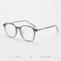 TR90 optical glasses frame detail shot, gray transparent color, stylish everyday wear. - Transparent Grey C3