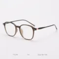 Montatura per occhiali TR90 elegante con design multicolore retrò per uso quotidiano. - Tè Trasparente C4