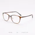 Stylish brown optical glasses frame for women, trendy daily wear eyewear design detail. - Transparent Dark Tea C4