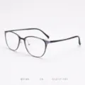 Detailed view of lightweight plastic-steel optical glasses frame for women, daily stylish wear. - Transparent Grey C6