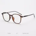 Montatura per occhiali da vista tartarugata retro elegante per uomo e donna uso quotidiano. - Stampa leopardata opaca C7