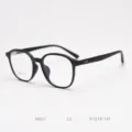 Stylish TR90 optical glasses frame for men and women, lightweight clear lens fashion eyewear. - Matte Black