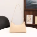 Minimalistische Einfarbige PU Leder Achseltasche Bequeme Freizeittasche Schultertasche - Aprikose