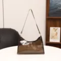 Transparente glänzende Umhängetasche stilvolle minimalistische Baguette Handtasche für Damen - Transparentes Schwarz