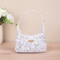 Witte pailletten okseltas PU leer stijlvolle schoudertas voor dames zomerse streetwear trend. - Wit