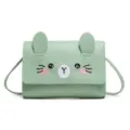cute mini bunny shoulder bag for kids green cartoon crossbody purse small wallet gift bag - Green