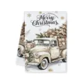 40x60cm / Stijl H Vintage Kersttruck