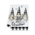 Weihnachtlicher Wichtel Geschirrtuch Kariertes Küchenhandtuch Deko Festliche Reinigung - 40x60cm / A-Weihnachtszwerge