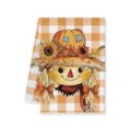Autumn pumpkin scarecrow printed microfiber kitchen dish towel absorbent tea towel for cleaning. - Style F-Cartoon Scarecrow