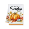 Fall autumn pumpkin kitchen towel watercolor harvest leaf dishcloth absorbent microfiber tea cloth - Style E-Pumpkin & Leaves