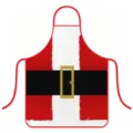 Christmas Santa Claus waterproof apron kitchen cooking baking party festive dress up item - Adult One Size / Style D