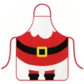 Festive Christmas Santa Claus cartoon printed kitchen apron, waterproof fabric, holiday party use. - Adult One Size / Style B