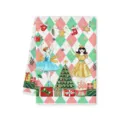 Canovaccio da cucina ballerina di Natale, panno pulizia in microfibra per casa. - 40x60cm / Stile Ballerina a Quadretti Rosa Verde (B)