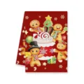 Christmas gingerbread man kitchen towel, absorbent microfiber dish cloth for holiday home. - 40x60cm / Style B