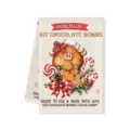 Christmas gingerbread man printed dish towel, super absorbent microfiber kitchen cleaning towel variant. - Style J