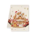 Christmas gingerbread man kitchen dish towel, absorbent microfiber cleaning towel for holiday. - Style K