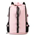 Zaino sportivo rosa e nero leggero grande capacità con scomparto per scarpe - Rosa