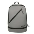 Zaino sportivo grigio impermeabile con scomparto per scarpe e design per viaggi. - Grigio