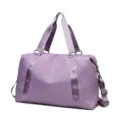 Light purple travel duffel bag large capacity lightweight gym shoulder bag for women flight - S / Purple