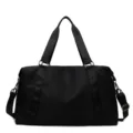 Black Travel Duffel Bag Large Capacity Waterproof Gym Sports Carryon Luggage Bag - L / Black