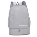 Zaino Sportivo Grigio in Tessuto Oxford con Scomparto Scarpe e Divisione Bagnato Asciutto - Grigio (nuovo modello)