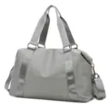 Large capacity travel duffel bag for women, lightweight gym and weekend overnight bag. - S / Gray