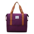 Grande capacita borsa da viaggio impermeabile in tessuto oxford borsa fitness con scomparto - Viola