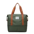 Grande borsa da palestra da viaggio in oxford verde con separazione umido secca e manici. - Verde