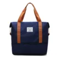 Grande borsa da viaggio impermeabile borsa da palestra fitness con scomparto scarpe. - Blu