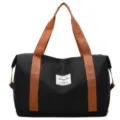 Grande borsa da viaggio capiente in tessuto oxford impermeabile per palestra moderna e sport - Nero