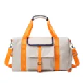 Borsa sportiva da palestra con separatore umido asciutto, grande borsa da viaggio yoga. - Versione semplice bianca