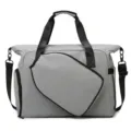 Grande borsa sportiva grigia, borsa a tracolla per racchetta da tennis dal design pratico. - Grigio