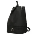 Zaino sportivo impermeabile nero in nylon con scomparto per scarpe separato. - Nero