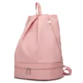 Zaino sportivo impermeabile rosa per donna, elegante borsa da fitness con scomparto. - Rosa