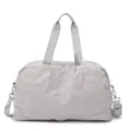 Grande borsa da viaggio grigia, borsa sportiva impermeabile con tracolla per palestra. - Grigio